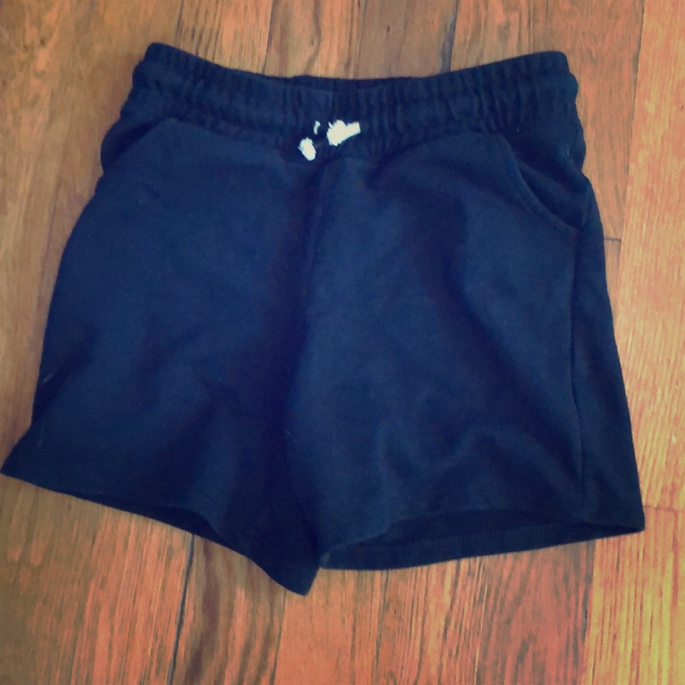 Black casual shorts